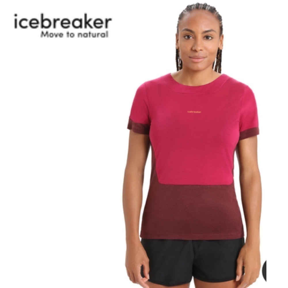 ❤️Icebreaker Women's ZoneKnit™ Merino Short Sleeve Slit Back T-Shirt